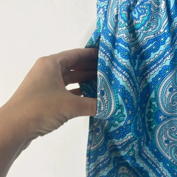 Jude Connally Blue Paisley Drawstring Mini Skirt - Picture 2 of 5